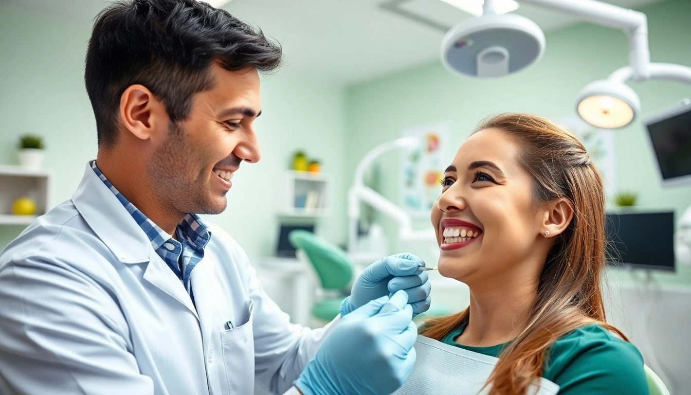 Consultation for braces Myrtle Beach showcasing a patient with a friendly orthodontist in a modern office.